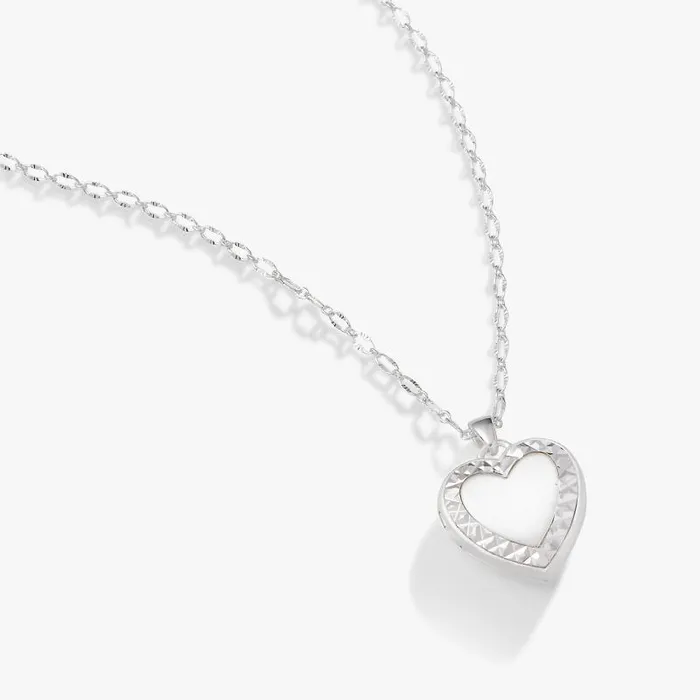 Necklaces Women Alex And Ani Textured Heart Locket Necklace Silver