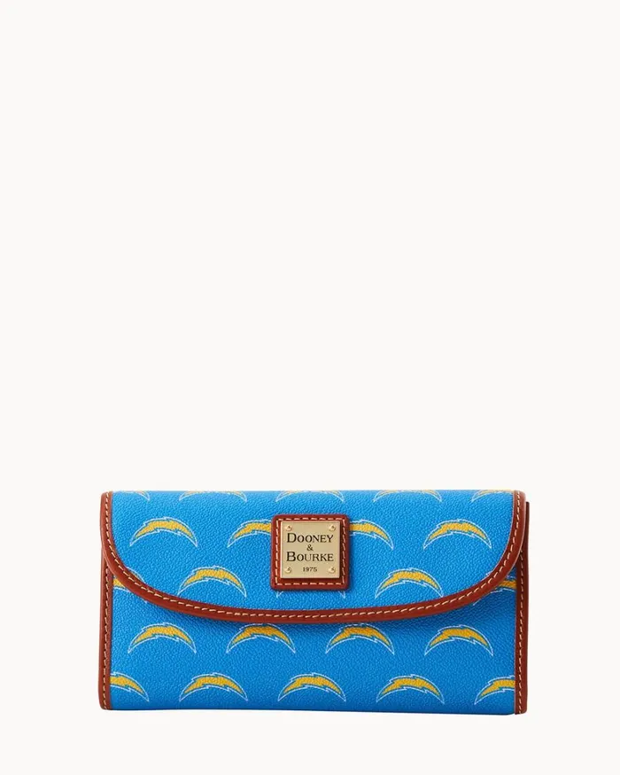 NFL Chargers Continental Clutch Chargers Women Dooney and Bourke Wallets