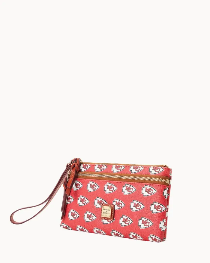 NFL Chiefs Double Zip Wristlet Kansas City Chiefs Women Dooney and Bourke Wallets NFL Chiefs Double Zip Wristlet Kansas City Chiefs Women Dooney and Bourke Wallets