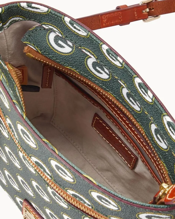 NFL Packers Small Zip Crossbody Packers Women Dooney and Bourke Crossbodies NFL Packers Small Zip Crossbody Packers Women Dooney and Bourke Crossbodies