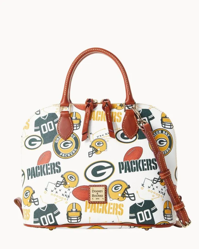 NFL Packers Zip Zip Satchel Packers Women Dooney and Bourke Satchels