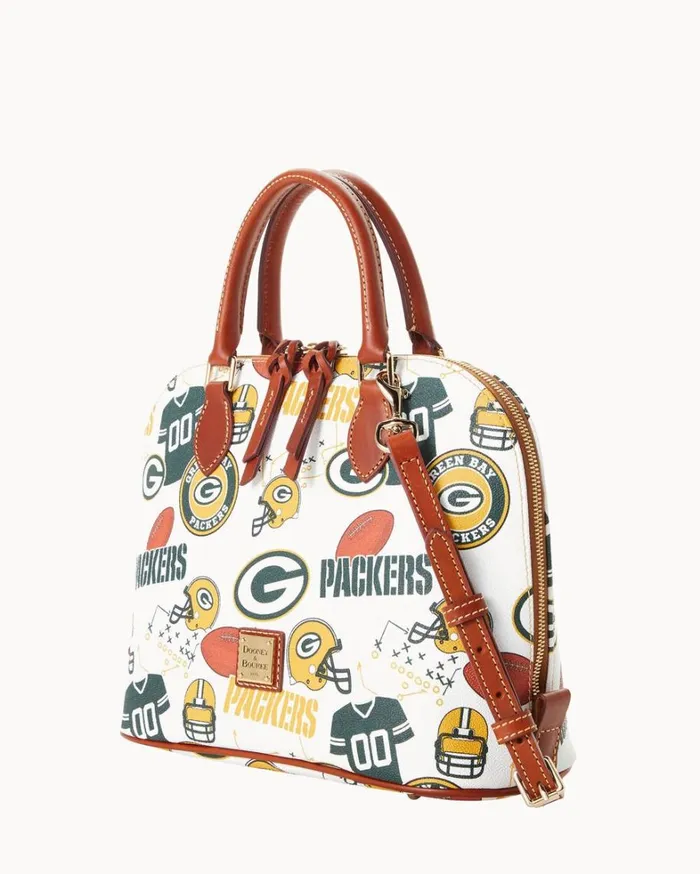 NFL Packers Zip Zip Satchel Packers Women Dooney and Bourke Satchels NFL Packers Zip Zip Satchel Packers Women Dooney and Bourke Satchels