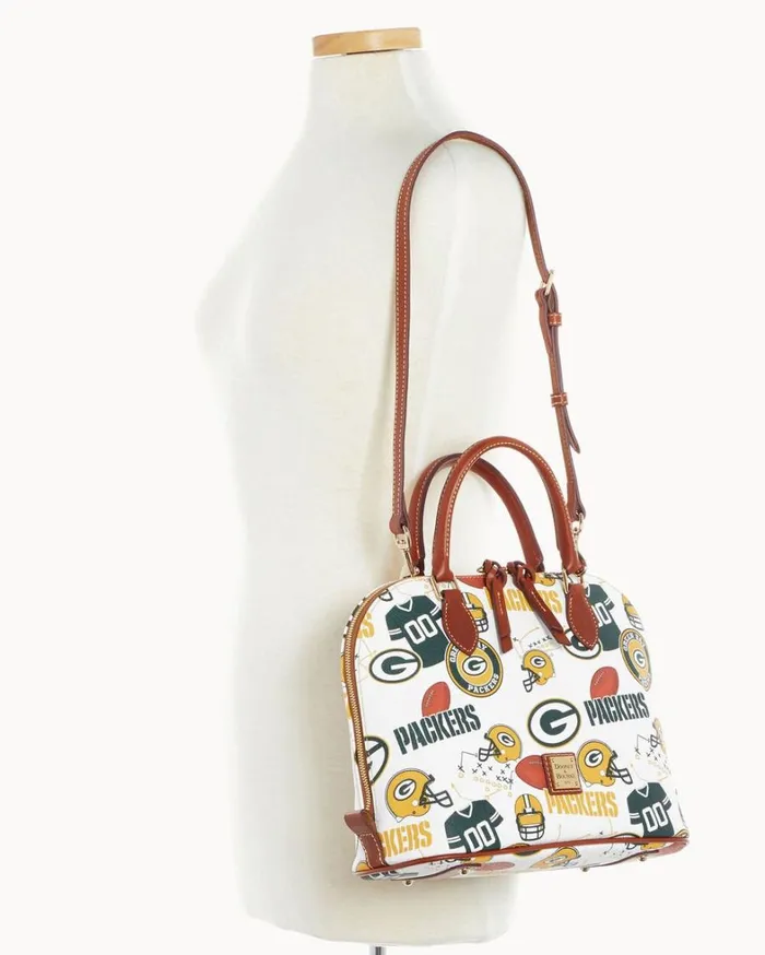 NFL Packers Zip Zip Satchel Packers Women Dooney and Bourke Satchels NFL Packers Zip Zip Satchel Packers Women Dooney and Bourke Satchels
