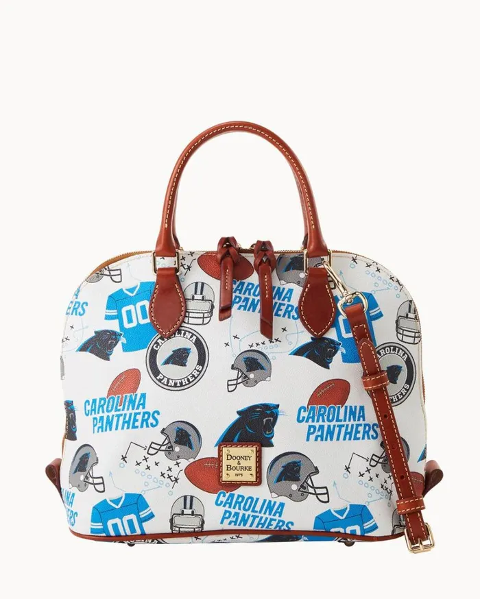 NFL Panthers Zip Zip Satchel Panthers Women Dooney and Bourke Satchels