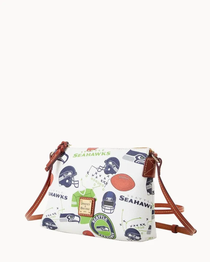 NFL Seahawks Crossbody Pouchette Seahawks Women Dooney and Bourke Crossbodies NFL Seahawks Crossbody Pouchette Seahawks Women Dooney and Bourke Crossbodies