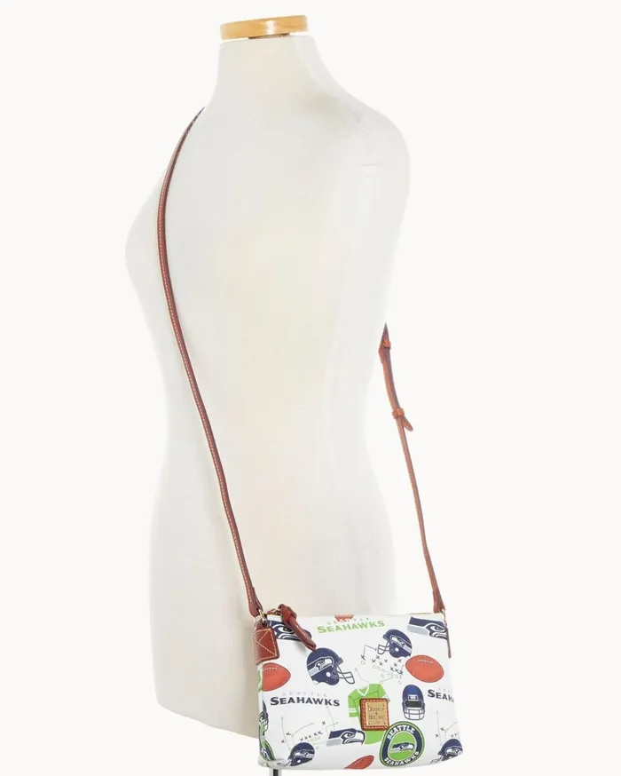 NFL Seahawks Crossbody Pouchette Seahawks Women Dooney and Bourke Crossbodies NFL Seahawks Crossbody Pouchette Seahawks Women Dooney and Bourke Crossbodies