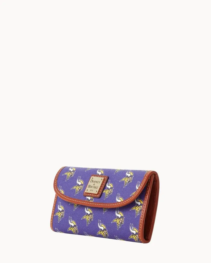 NFL Vikings Continental Clutch Vikings Women Dooney and Bourke Wallets NFL Vikings Continental Clutch Vikings Women Dooney and Bourke Wallets