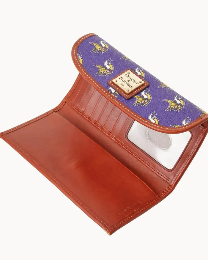 NFL Vikings Continental Clutch Vikings Women Dooney and Bourke Wallets NFL Vikings Continental Clutch Vikings Women Dooney and Bourke Wallets