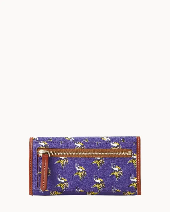 NFL Vikings Continental Clutch Vikings Women Dooney and Bourke Wallets NFL Vikings Continental Clutch Vikings Women Dooney and Bourke Wallets