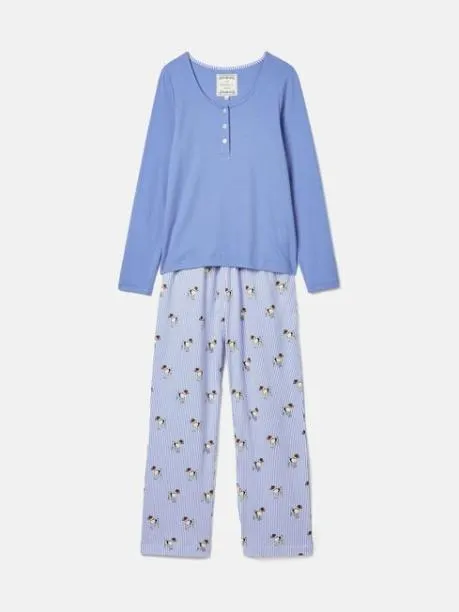 Nightwear Women Joules Blue Jersey Pyjama Set