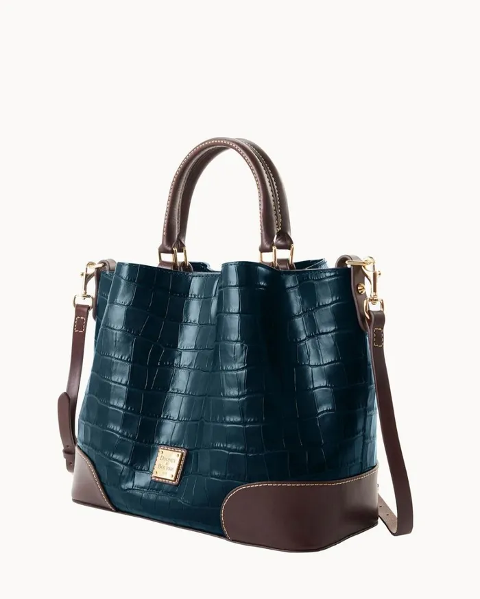 Oakdale Brenna Black Women Dooney and Bourke Satchels Oakdale Brenna Black Women Dooney and Bourke Satchels