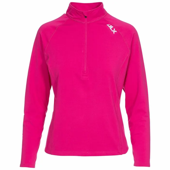Odette DLX 12 Zip Long Sleeve Active Top Fuchsia Women Trespass Gym and Sports Tops Odette DLX 12 Zip Long Sleeve Active Top Fuchsia Women Trespass Gym and Sports Tops