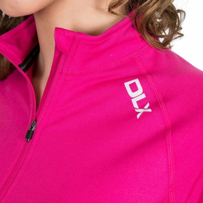 Odette DLX 12 Zip Long Sleeve Active Top Fuchsia Women Trespass Gym and Sports Tops Odette DLX 12 Zip Long Sleeve Active Top Fuchsia Women Trespass Gym and Sports Tops