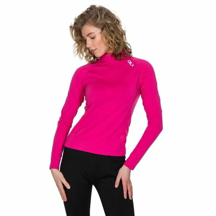 Odette DLX 12 Zip Long Sleeve Active Top Fuchsia Women Trespass Gym and Sports Tops Odette DLX 12 Zip Long Sleeve Active Top Fuchsia Women Trespass Gym and Sports Tops