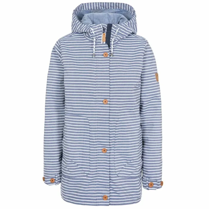 Offshore Waterproof Jacket Navy Stripe Women Trespass Casual Jackets