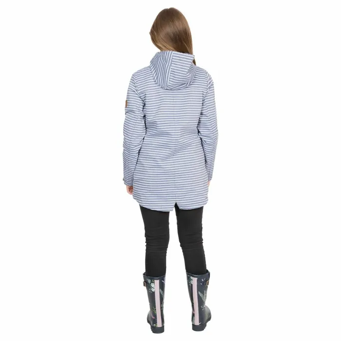 Offshore Waterproof Jacket Navy Stripe Women Trespass Casual Jackets