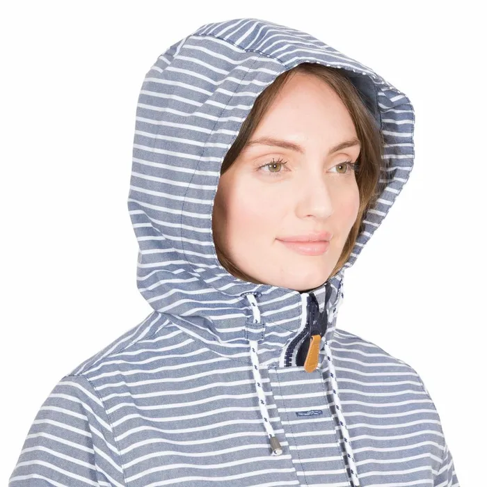 Offshore Waterproof Jacket Navy Stripe Women Trespass Casual Jackets