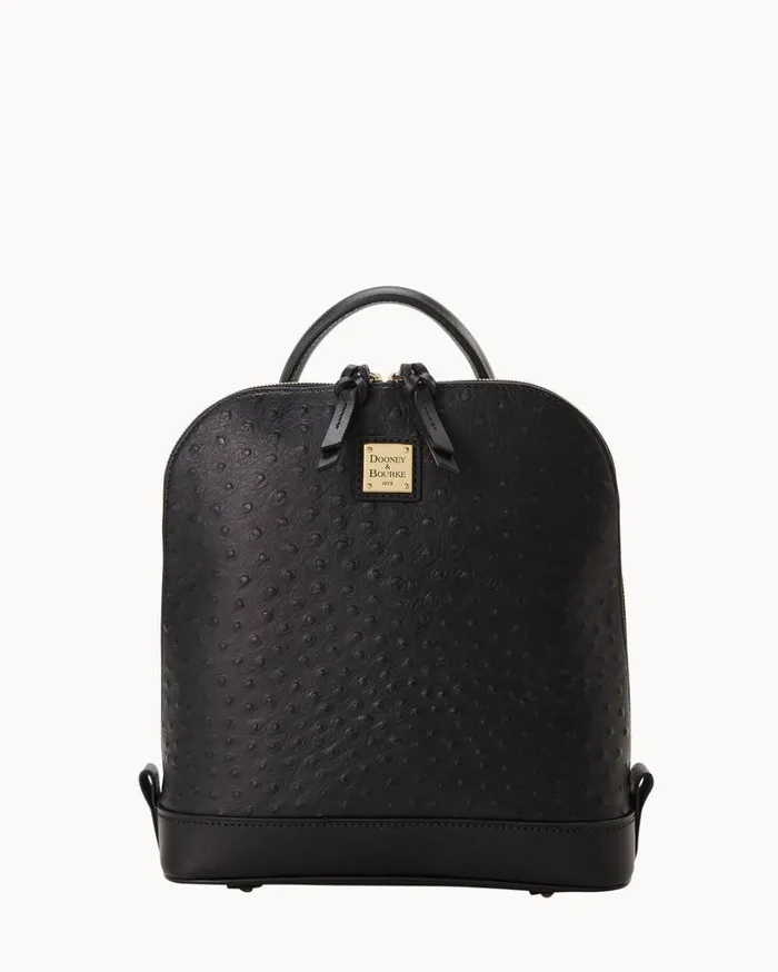 Ostrich Pod Backpack Black Women Dooney and Bourke Backpacks
