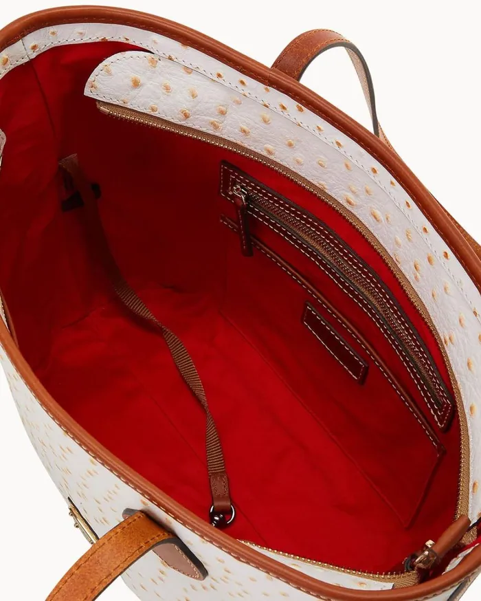 Ostrich Tote Bone Women Dooney and Bourke Totes Ostrich Tote Bone Women Dooney and Bourke Totes