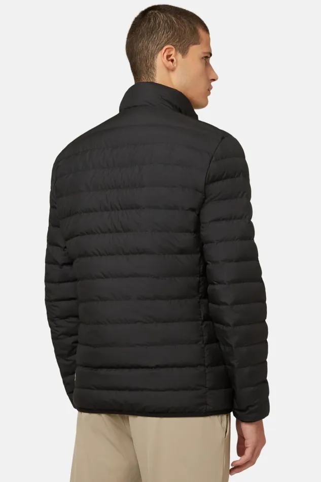 Outerwear Men Boggi Milano Goose Down Recycled Fabric Bomber Jacket Black Outerwear Men Boggi Milano Goose Down Recycled Fabric Bomber Jacket Black