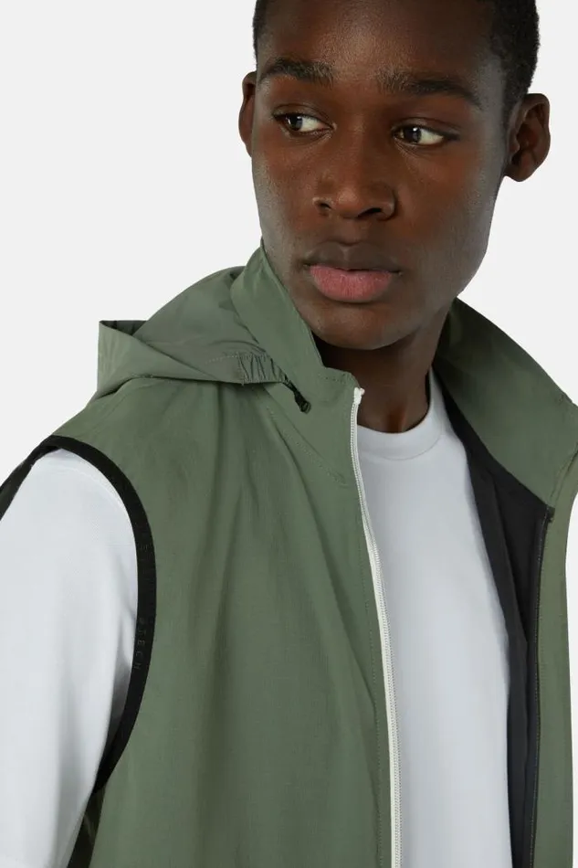 Outerwear Men Boggi Milano Vest In B Tech Stretch Recycled Nylon Green Outerwear Men Boggi Milano Vest In B Tech Stretch Recycled Nylon Green
