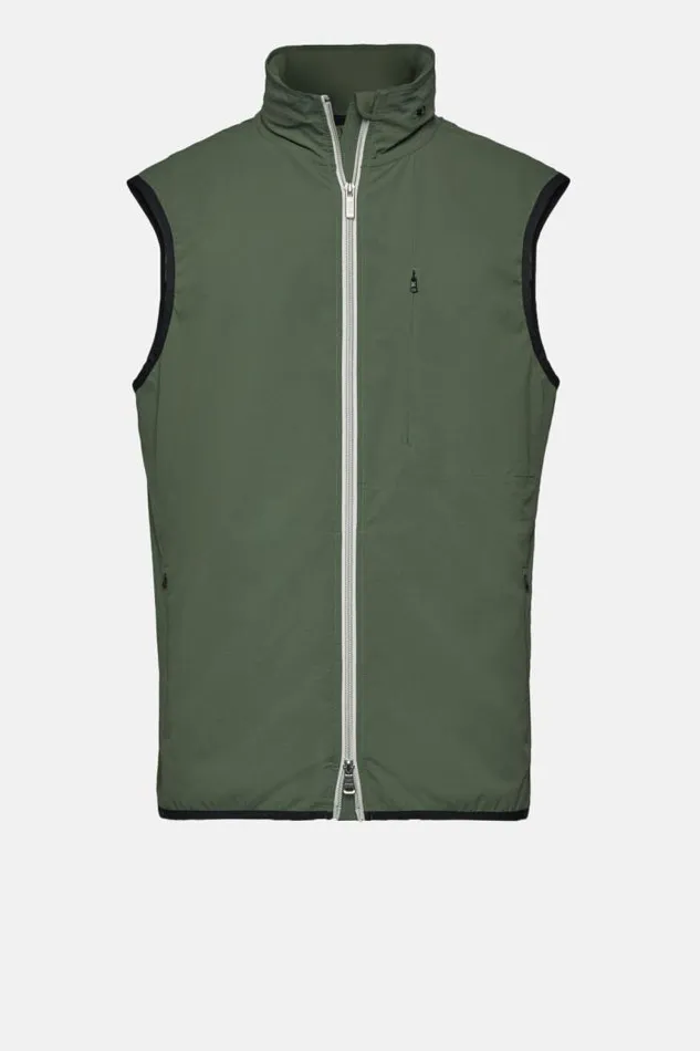 Outerwear Men Boggi Milano Vest In B Tech Stretch Recycled Nylon Green Outerwear Men Boggi Milano Vest In B Tech Stretch Recycled Nylon Green