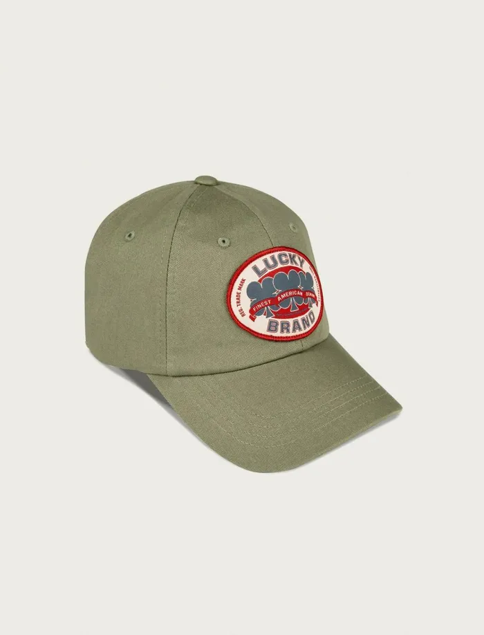 Oval Clover Patch Dad Hat Bright Green Men Lucky Brand Hats
