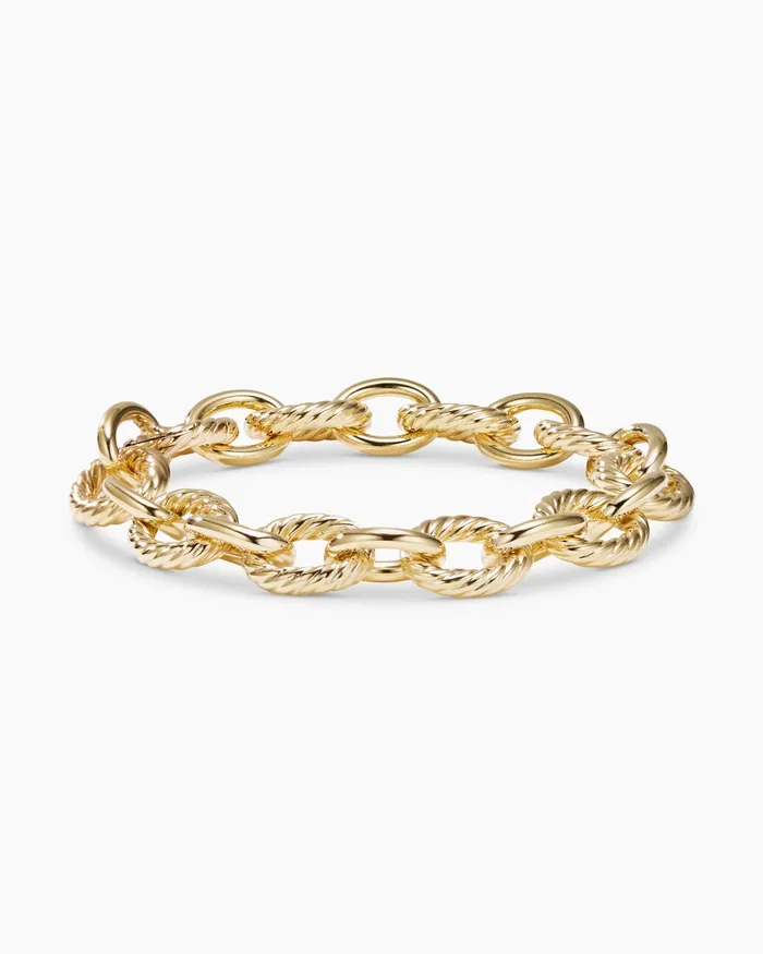 Oval Link Chain Bracelet In 18K Yellow Gold 12mm Women David Yurman Chain