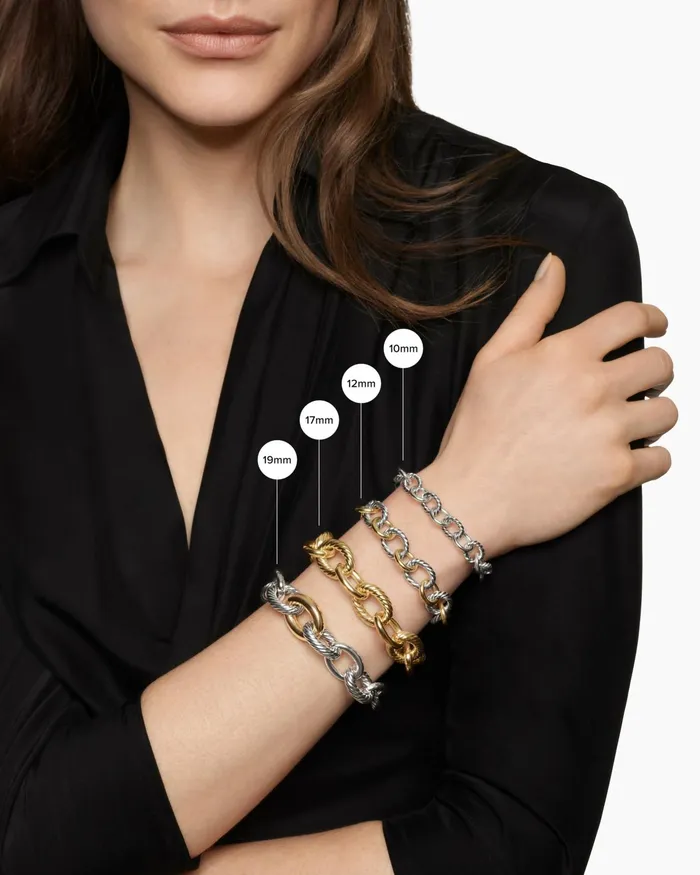 Oval Link Chain Bracelet In 18K Yellow Gold 12mm Women David Yurman Chain Oval Link Chain Bracelet In 18K Yellow Gold 12mm Women David Yurman Chain