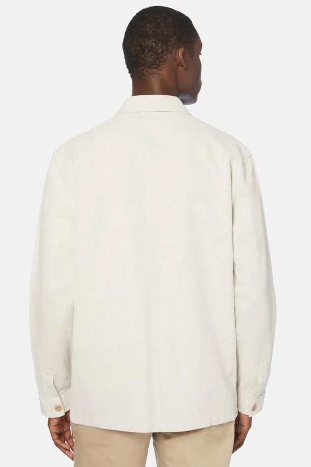 Overshirts Men Boggi Milano Cotton And Linen Link Shirt Jacket Beige Overshirts Men Boggi Milano Cotton And Linen Link Shirt Jacket Beige