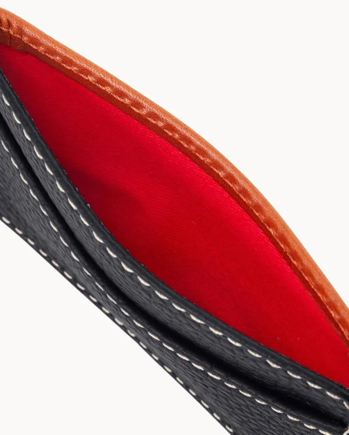 Pebble Grain Business Card Case Black Women Dooney and Bourke Wallets Pebble Grain Business Card Case Black Women Dooney and Bourke Wallets