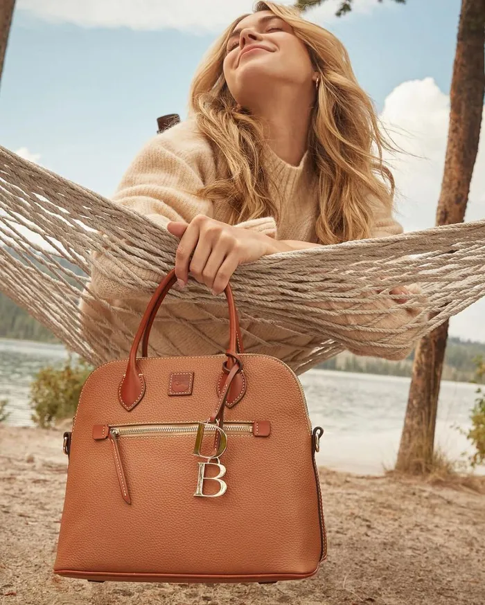 Pebble Grain Large Domed Satchel Caramel Women Dooney and Bourke Satchels Pebble Grain Large Domed Satchel Caramel Women Dooney and Bourke Satchels