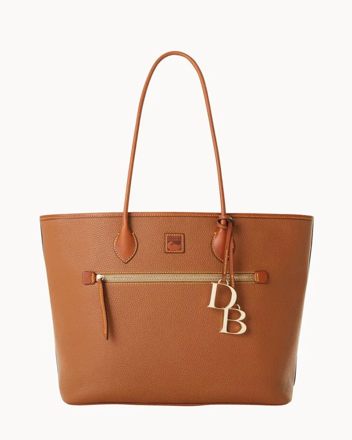 Pebble Grain Large Tote Caramel Women Dooney and Bourke Totes