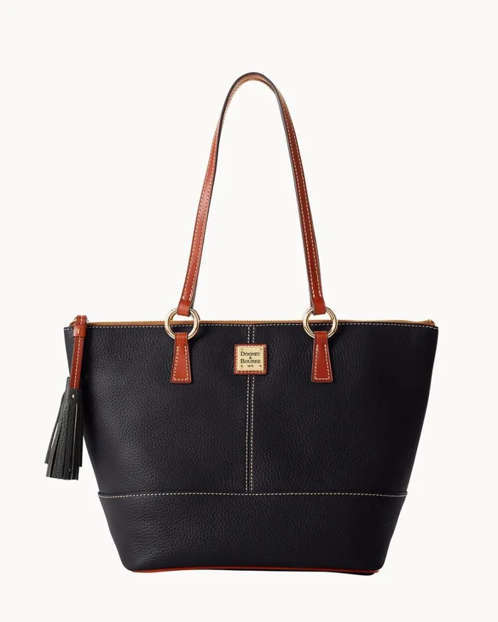 Pebble Grain Small Tobi Tote Black Women Dooney and Bourke Totes