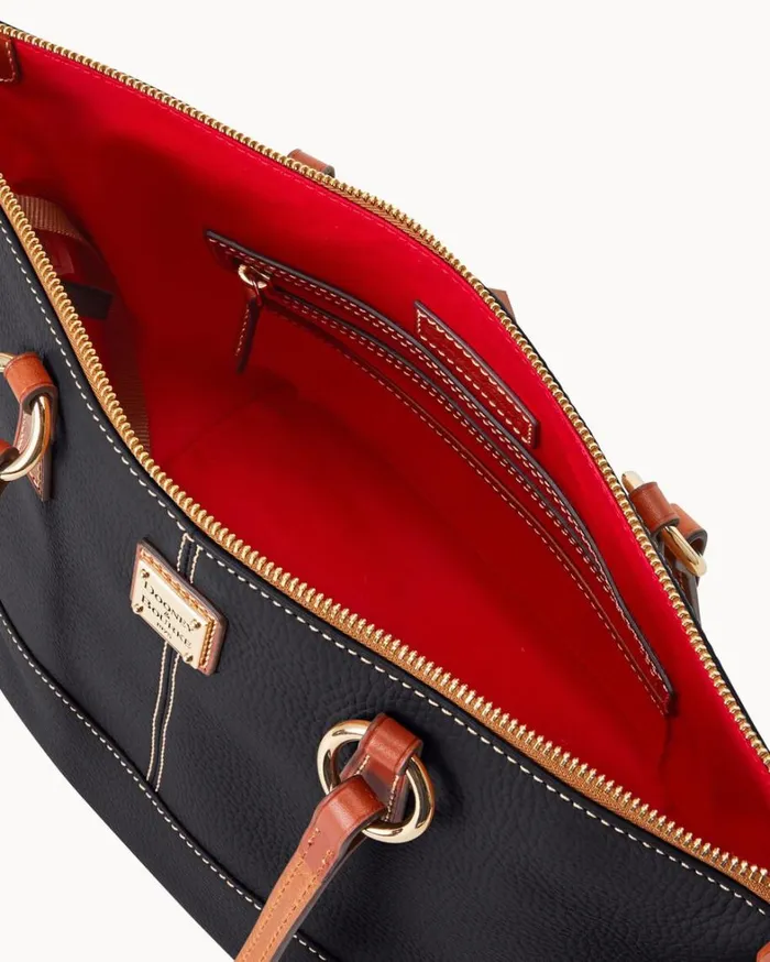 Pebble Grain Small Tobi Tote Black Women Dooney and Bourke Totes Pebble Grain Small Tobi Tote Black Women Dooney and Bourke Totes
