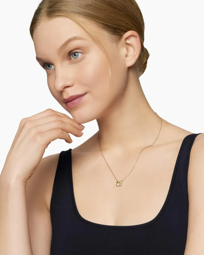 Petite Chatelaine Pav Bezel Pendant Necklace In 18K Yellow Gold With Champagne Citrine And Diamonds 7mm Women David Yurman Pendant Petite Chatelaine Pav Bezel Pendant Necklace In 18K Yellow Gold With Champagne Citrine And Diamonds 7mm Women David Yurman Pendant