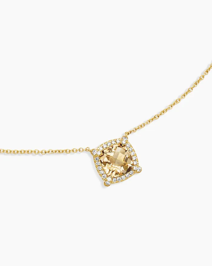 Petite Chatelaine Pav Bezel Pendant Necklace In 18K Yellow Gold With Champagne Citrine And Diamonds 7mm Women David Yurman Pendant Petite Chatelaine Pav Bezel Pendant Necklace In 18K Yellow Gold With Champagne Citrine And Diamonds 7mm Women David Yurman Pendant
