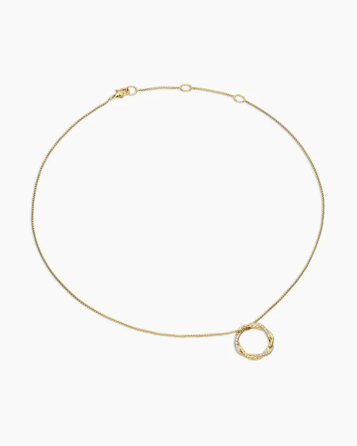 Petite Infinity Pendant Necklace In 18K Yellow Gold With Diamonds 18mm Women David Yurman Pendant Petite Infinity Pendant Necklace In 18K Yellow Gold With Diamonds 18mm Women David Yurman Pendant