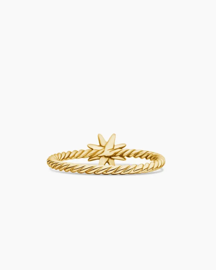 Petite Starburst Ring In 18K Yellow Gold With Diamonds 75mm Women David Yurman Petite Petite Starburst Ring In 18K Yellow Gold With Diamonds 75mm Women David Yurman Petite