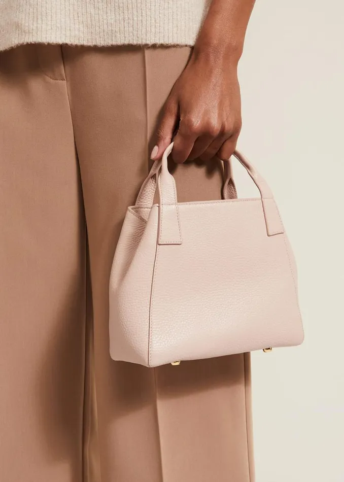 Phase Eight Bags and Clutches Mini Leather Tote Bag Pale Pink 8211 Women