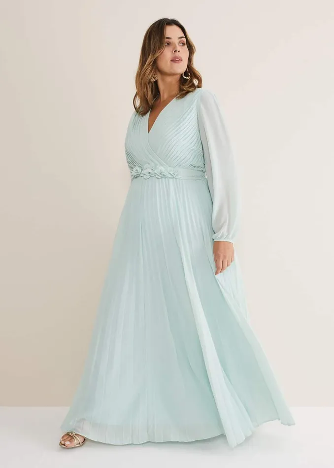 Phase Eight Dresses Alecia Pleated Maxi Dress Peppermint 8211 Women