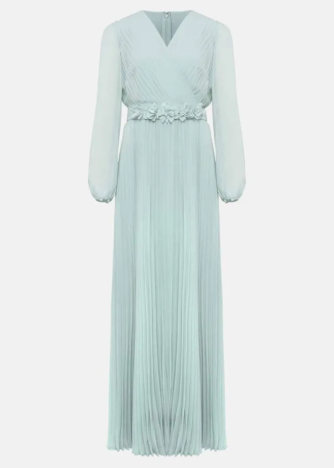 Phase Eight Dresses Alecia Pleated Maxi Dress Peppermint 8211 Women