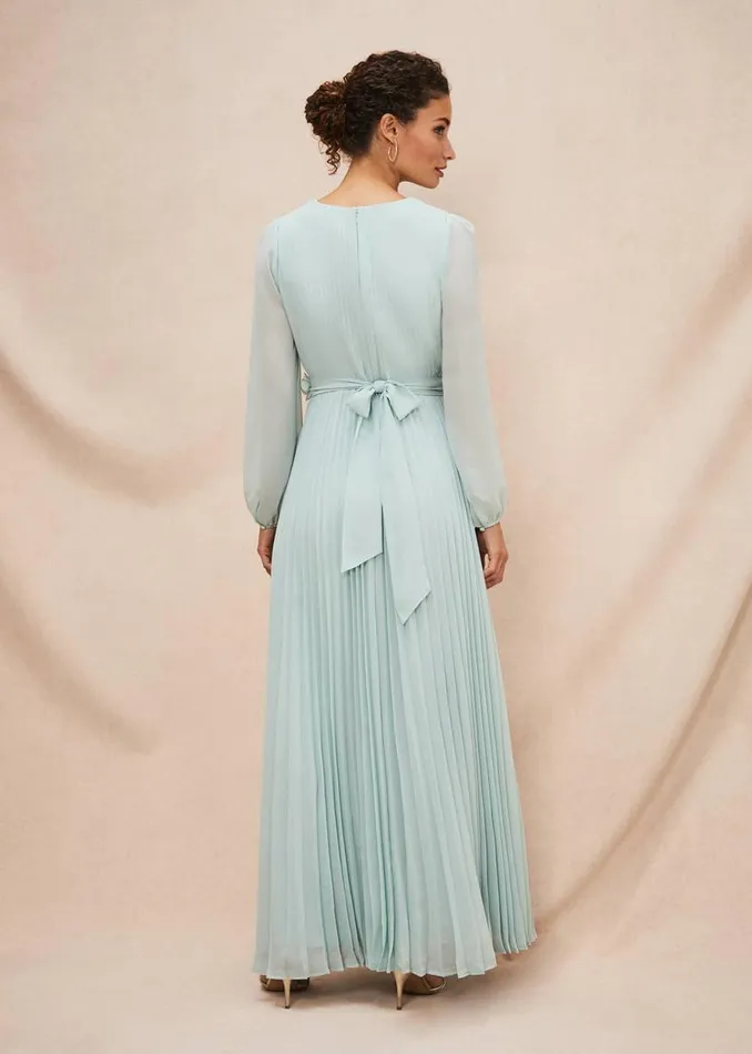 Phase Eight Dresses Alecia Pleated Maxi Dress Peppermint 8211 Women