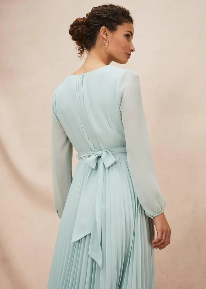 Phase Eight Dresses Alecia Pleated Maxi Dress Peppermint 8211 Women