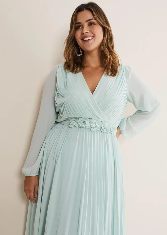 Phase Eight Dresses Alecia Pleated Maxi Dress Peppermint 8211 Women