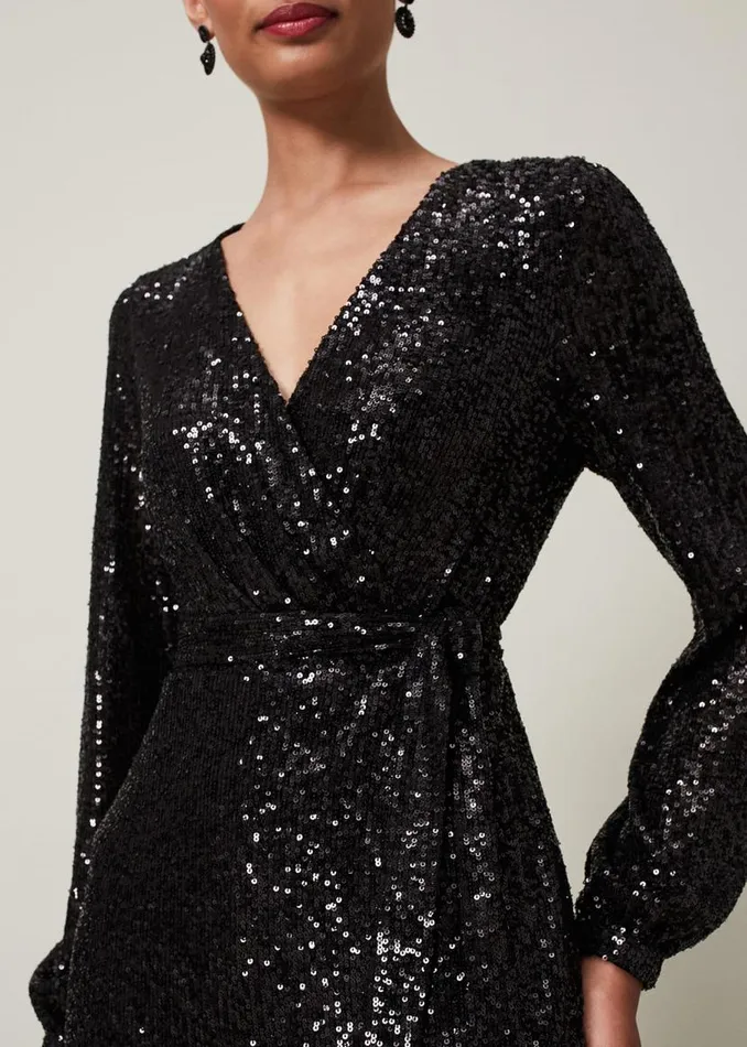 Phase Eight Dresses Alessandra Sequin Jumpsuit Black 8211 Women