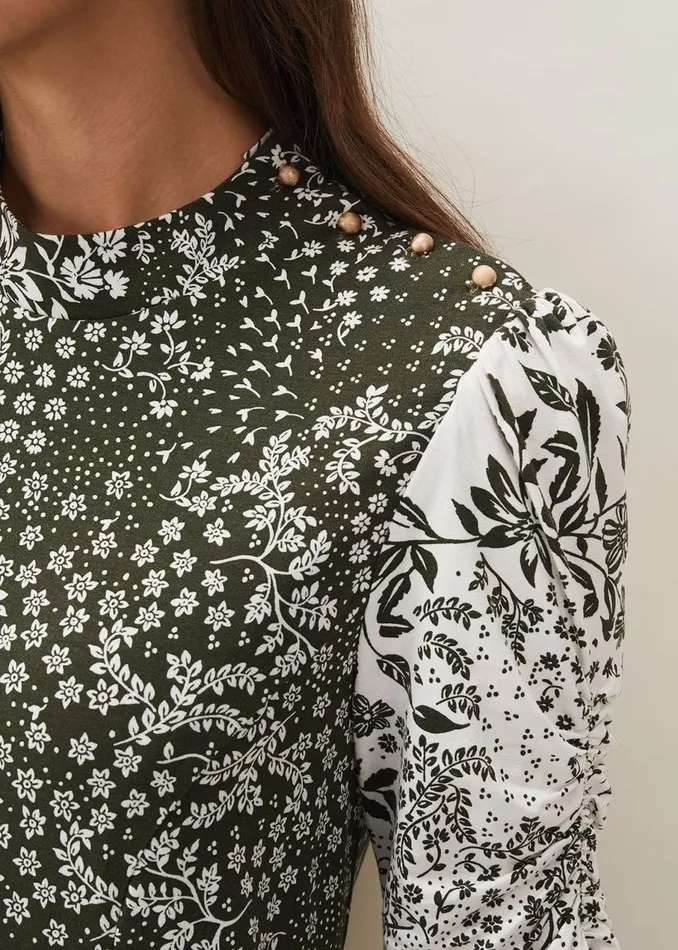 Phase Eight Dresses Alva Mixed Print Dress Khakiivory 8211 Women
