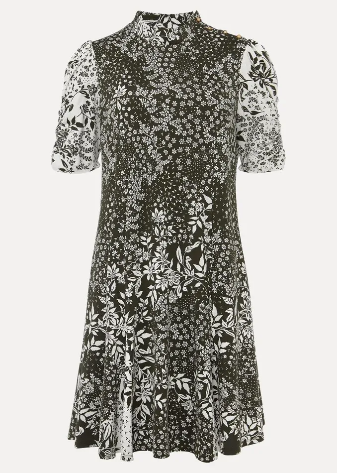 Phase Eight Dresses Alva Mixed Print Dress Khakiivory 8211 Women