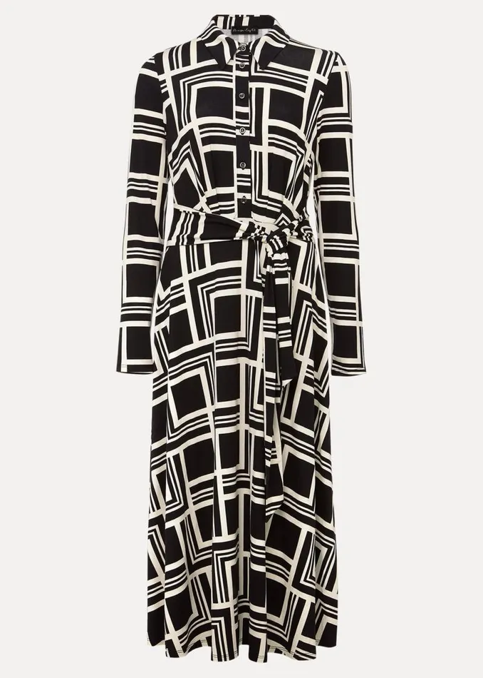 Phase Eight Dresses April Geo Midi Dress Blackmulti 8211 Women