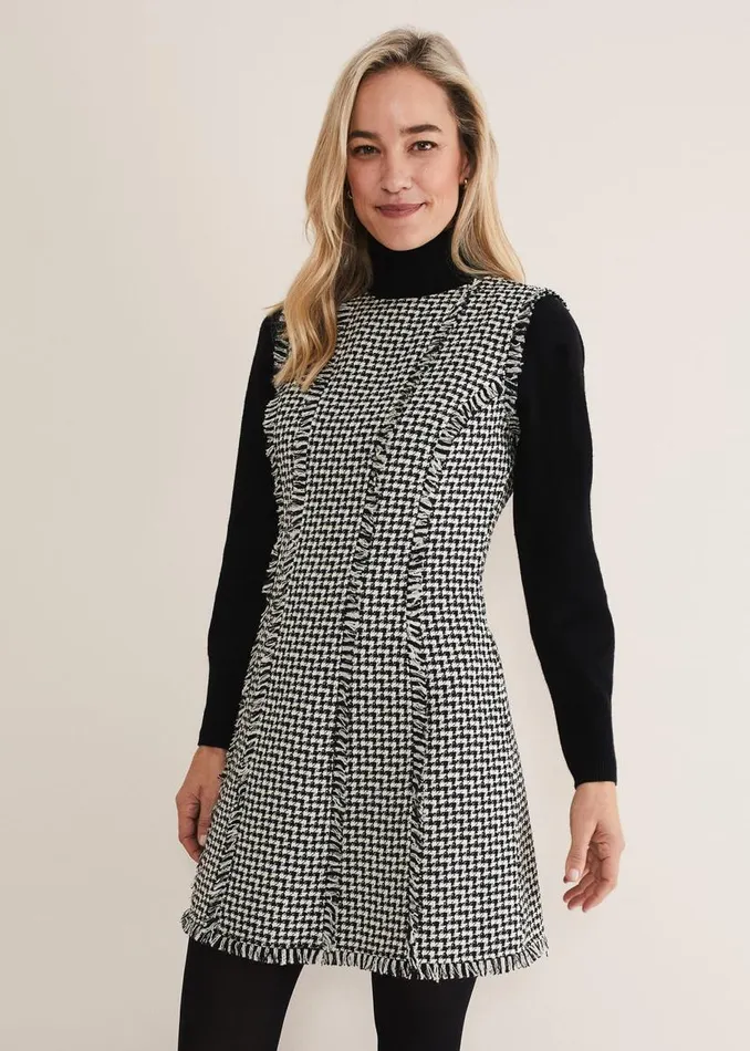 Phase Eight Dresses Arie Tweed Mini Dress Blackwhite 8211 Women
